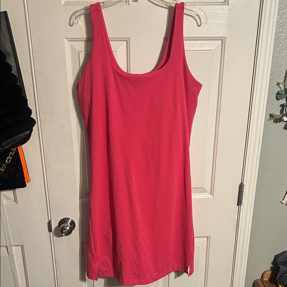Old navy powersoft Pink Tank Dress with shorts uunderneath